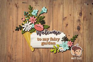 Welcome Garden sign SVG Laser cut files for Glowforge, Cricut, CNC, Multi-layer