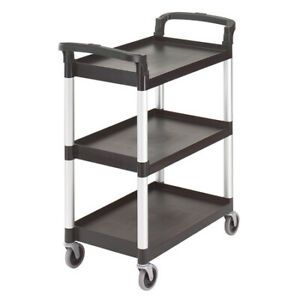 CAMBRO BC331KD110 Cambro 300lbs Capacity 3 Shelf Black Cart