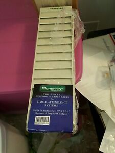 NEW Acroprint 2-Pack of 12 Pocket Horizontal Badge Racks Time &amp; Attendance NOS