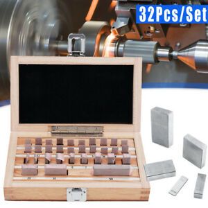 32Pcs Metric Gage Steel Block 1.005-50mm Grade 1 Slip Jo Measure Tool S pp