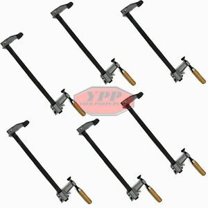 12&#034; Adjustable Bar Clamp Quick Release Sliding Jaw Wooden Handle Carpenter 6 Lot