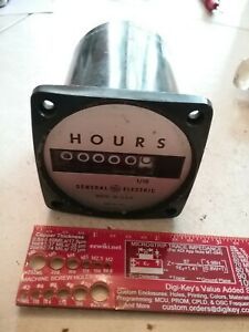 GE 120VAC 6-Digit Hour Counter; (5 digit + 1 for tenths of an hour)