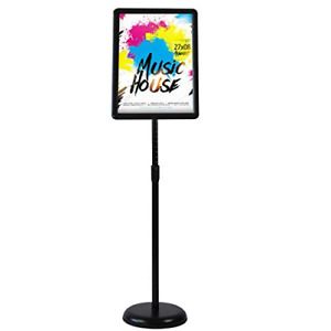HUAZI Adjustable Sign Holder Standing Floor Sign Stand for 8.5x11 inches,Both &amp;
