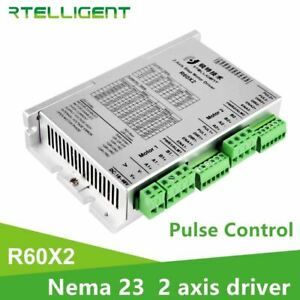 New Rtelligent Nema 23 24 Stepper Motor Driver R60X2 5.6A 24~48VDC for 1pc Drive