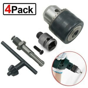 Heavy Duty 1.5-13mm 1/16-1/2&#034; Keyless Drill Chuck With SDS Adaptor Hand Tool Set
