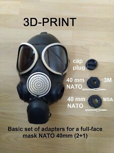 Basic set of adapters for a full-face mask NATO 40mm (2+1)