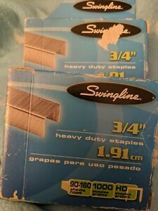 Swingline Staples, Heavy Duty, 3/4&#034; Length, 160 Sheet Capacity, 100/Strip 18 Str