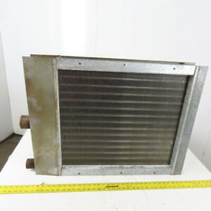 25 x 32-1/2&#034; 2 Row 5/8&#034; Tube Heating Cooling Steam Coil Heat Exchanger