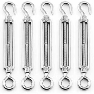 Lind Kitchen 5PCS M6 Hook &amp;amp Eye Turnbuckle Stainless Steel Rigging Tightener