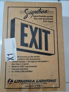 Lithonia Die Cast Aluminum LED Exit Sign LE S 1 R 120/277 Red Letters New