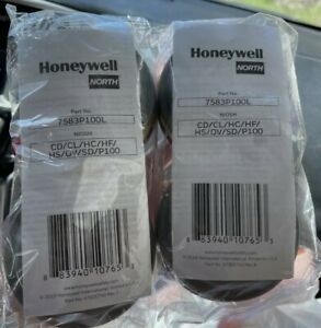 2packs-North by Honeywell 7583P1OO Combo Cartridge Organic Vapor/Acid Gas &amp; P1OO