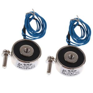 2x Suction Electric Electromagnet Solenoid 5KG Assembly Electronic Metal