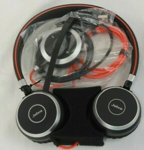Jabra Evolve 40 Stereo USB Wired Headset HSC017 w/ ENC010 Adapter  BRAND NEW