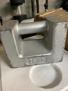 USED 25lb CALIBRATION WEIGHT GRIP HANDLE