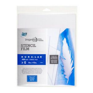 GRAFIX K05SF08106 IMPRESS CLEAR DURA-LAR 005 STENCIL FILM 6PK 8X10