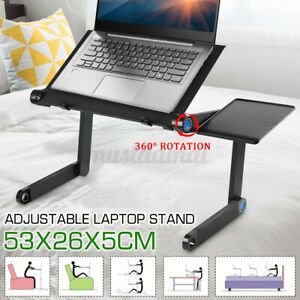 Black 360° Adjustable Foldable Laptop Notebook PC Desk Table Stand Bed Tray
