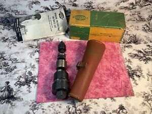 Vintage GREENLEE Punchout Set, 1/2-1 1/4 ORIGINAL LEATHER ROLL &amp; Box. NICE SHAPE