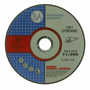 6&#034; x .045 x 7/8&#034; T1 Premium Thin Cut-Off Wheel Metal &amp; Stainless Steel - 25 Pack