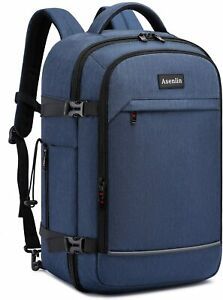 40L Travel Backpack, 17 Inch Laptop Backpack Fit Flight Approved Blue