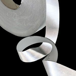 3M 8910 RETRO-REFLECTIVE SILVER SEW-ON FABRIC TRIM, 1&#034; WIDE, SOLD BY THE YARD