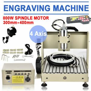 4Axis  800W CNC3040 Router 3D Engraver Engraving woodwork Milling DIY Machine+RC