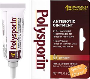 Polysporin First Aid Topical Antibiotic Skin Ointment with Bacitracin Zinc &amp; Pol