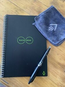Rocketbook Core Black Smart Notebook Executive With Pilot Frixion Pen &amp; Towel