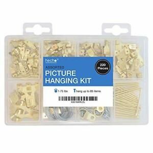 Assorted Picture Hanging Kit | 220 Piece Assortment with Wire, Picture