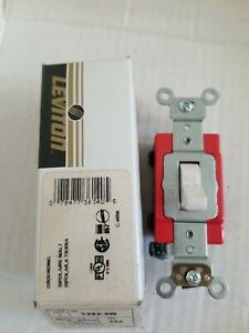 LEVITON 1222-2W Double Pole Toggle Switch 20A 120V/277V AC 2 POLE WHITE