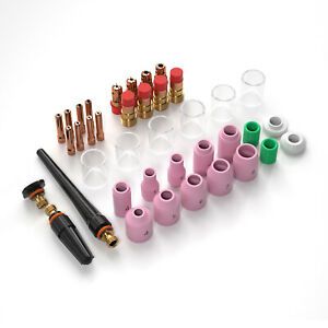 ANDELI 49PCS TIG Welder Torch Accessories Kit For WP-17/18/26 Pyrex Glass Cup