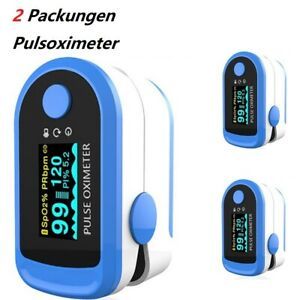 2 PCS Fingertip Pulse Oximeter Blood Oxygen Saturation Monitor Home Health Care