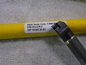 1 NEW 1/2&#034; CARBIDE BORING BAR.  C08-SCLCR-2 TAKES CCMT 21.5 INSERT. 4&#034; OAL (P17)