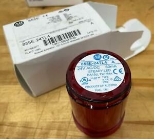 NEW Allen-Bradley 855E-24TL4, 24V, Red Control Stack Control Light, CAT 855E-24T
