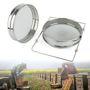 Stainless Steel Beekeeping Double Honey Sieve Strainer Filter Equip Tool A03