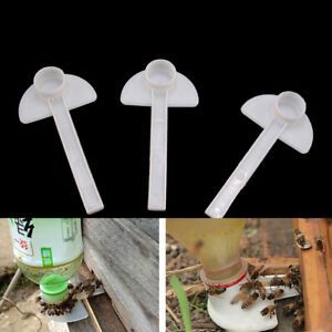 12PCS Beekeeping Bees Plastic Feeder Watering Honey Feeders Garden Bee Drink GA