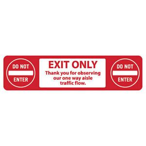 IDENTITY GROUP 8631R One Way EXIT Only, Red, 15&#034;