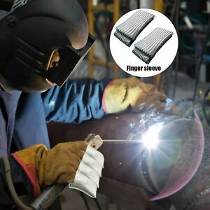 High Quality 2pcs TIG Welding Glove Finger Guards Heat Resistant Shield