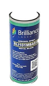 Brilliance Laser, BLI101MBAS12-Metal Marking Spray Can Black-12oz-CO2/Fiber/YAG