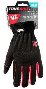 TRUE GRIP 90081-23 High-Performance Work Gloves, Black &amp; Red, Medium - Quantity