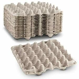 Biodegradable Pulp Fiber Egg Flats for Storing up to 30 Large or Small Eggs/M...