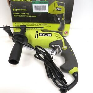 RYOBI D620H 5/8&#034; 6.2 Amp HEAVY DUTY VARIABLE SPEED CORDED HAMMER DRILL LN