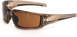 Uvex by Honeywell Hypershock Safety Glasses Brown Frame Anti-Fog Coating S2961XP