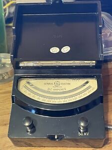 General Electric DC Amperes Meter Type DP-9 No.3306551 Model 8DP9ABA1