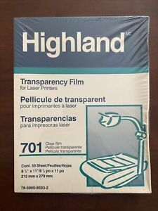 highland transparency film for laser printers