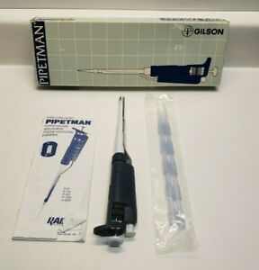 Gilson p1000 Pipetman  with tips &amp; Manual FREE SHIPPING!