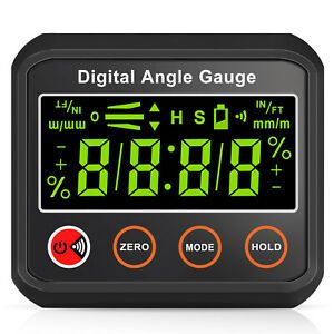 0~360° Digital Inclinometer Level Box Protractor Angle Finder Bevel Gauge Magnet