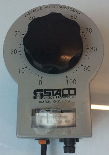 STACO 3PN1010BV VARIABLE AUTO TRANSFORMER INPUT 120 V 1 PH 50/60 Hz OUTPUT 0-140