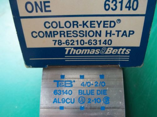 THOMAS &amp; BETTS 63140-4/0 -2/0-BLUE DIE AL9CU COLOR KEYED COMPRESSION C-TAP NEW