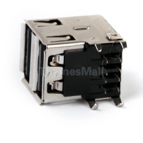 5pcs 8-pins double usb 2.0 port stacked female jack connector motherboard diy for sale