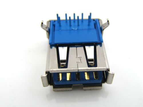5 pcs USB 3.0  Connector Port Female Jacks Socket Type-A 90 Angle 9-pin